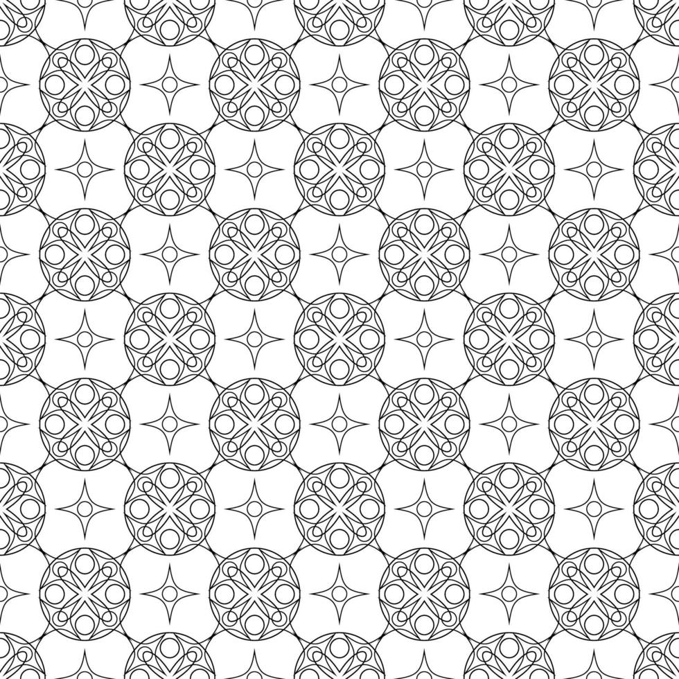 ornamento geométrico de padrão preto e branco sem costura vetor