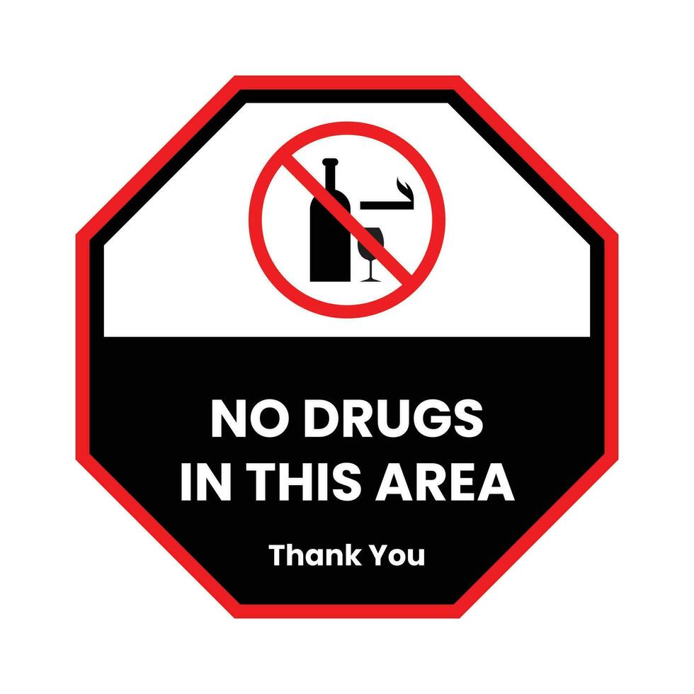 não drogas proibição símbolo vetor