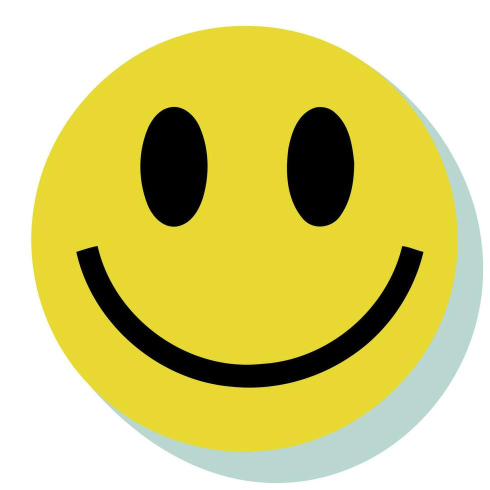 amarelo face ícone sorridente feliz vetor
