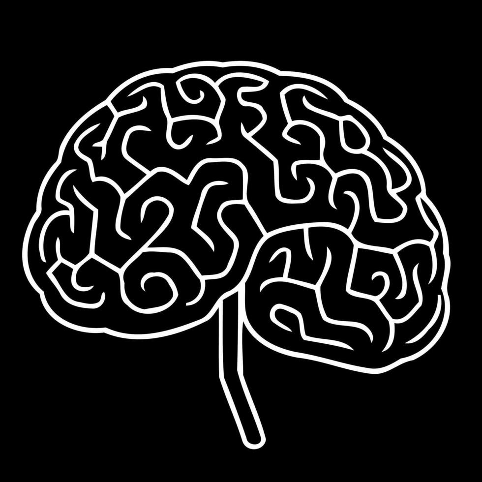 humano cérebro nervoso sistema logotipo vetor