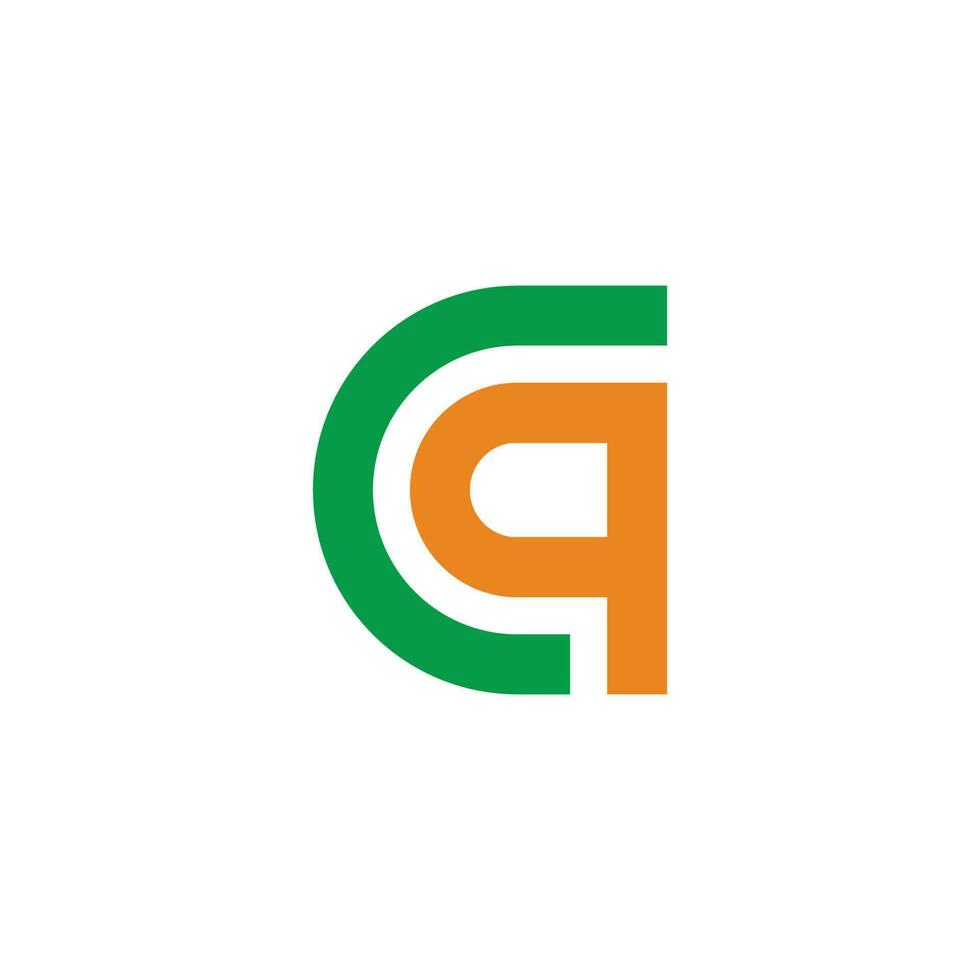 carta cq simples geométrico colorida logotipo vetor