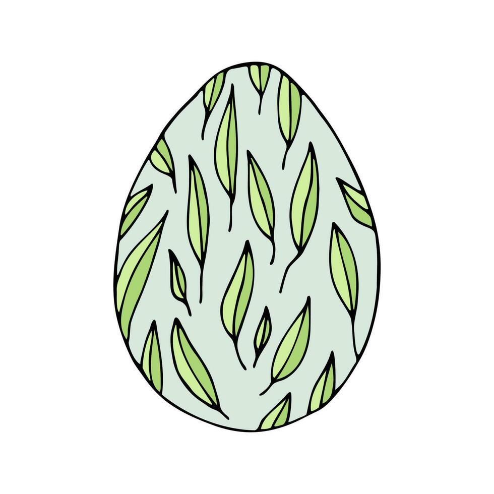 mão desenhado Páscoa ovos com decoração. rabisco vetor