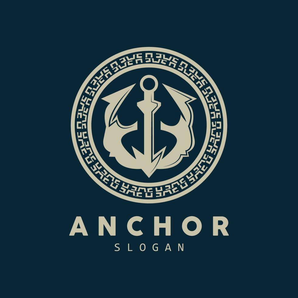 âncora logotipo, oceano navio vetor, simples minimalista projeto, âncora ícone, espartano, oceano, símbolo modelo ilustração vetor