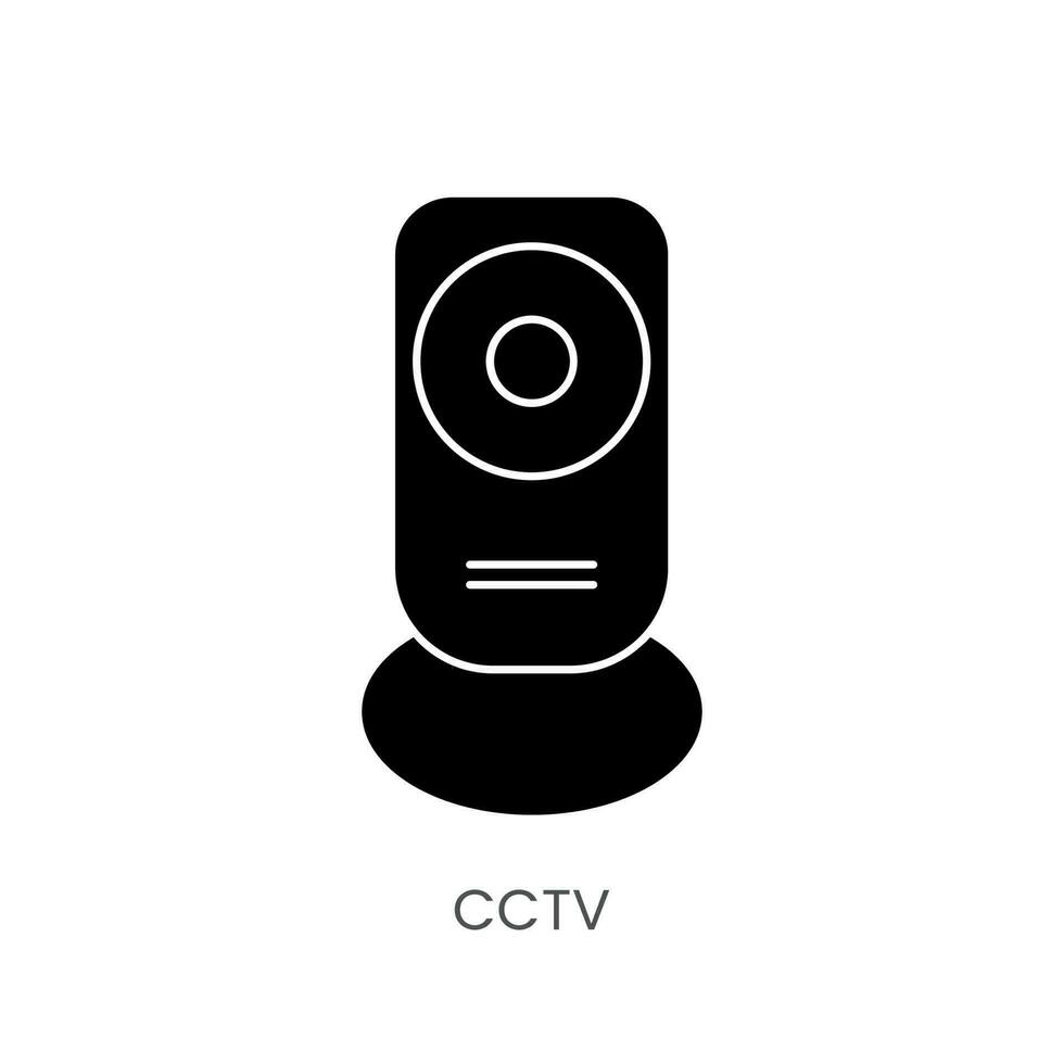 cctv Câmera glifo ícone dentro vetor vídeo vigilância.