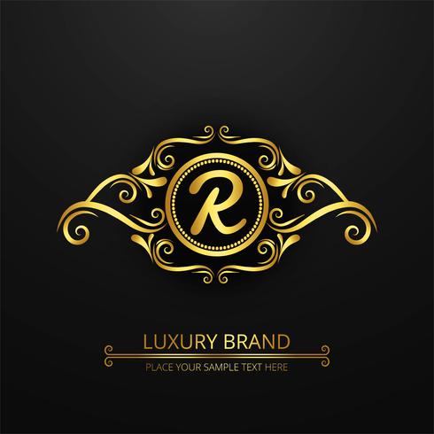 Fundo de logotipo moderno marca de luxo vetor