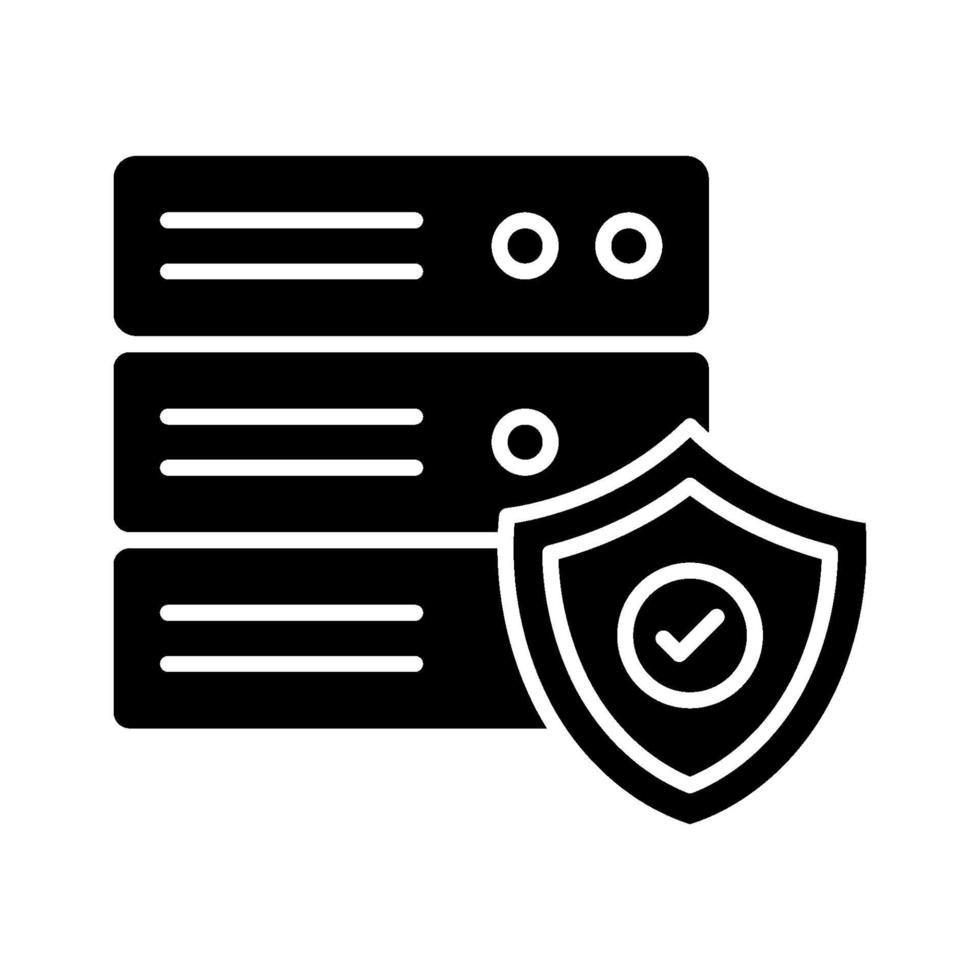 ícone de proteção de banco de dados vetor