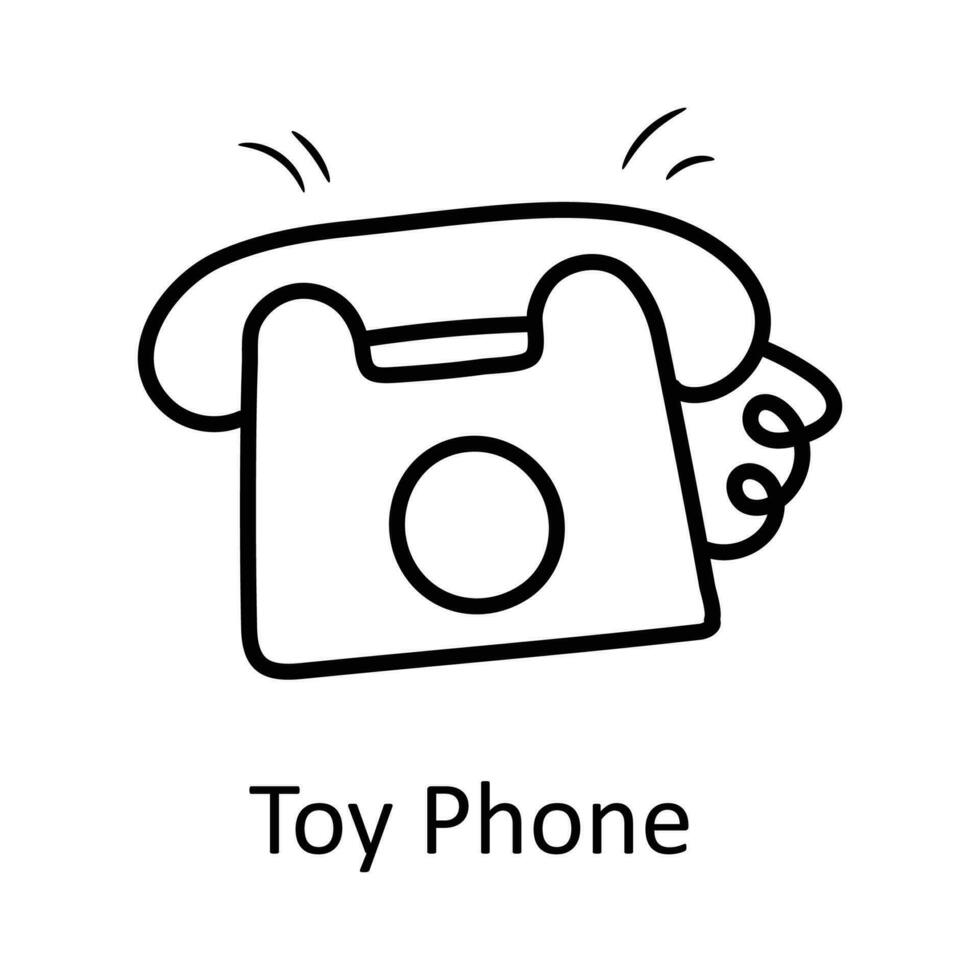 brinquedo telefone vetor esboço ícone Projeto ilustração. brinquedos símbolo em branco fundo eps 10 Arquivo