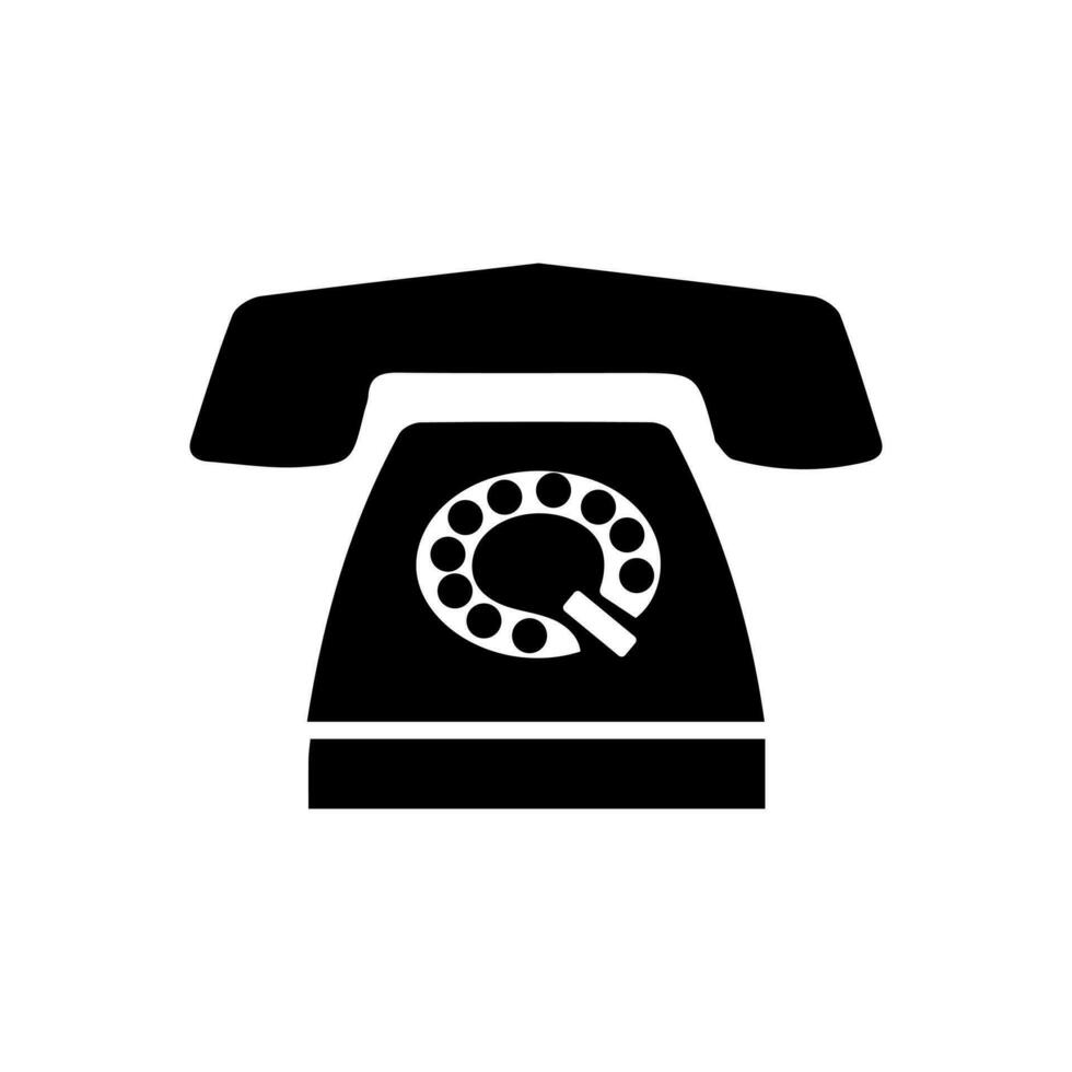 Telefone ícone ou logotipo isolado placa símbolo vetor ilustração, coleção do Alto qualidade Preto estilo vetor. velho telefone ícone Preto vetor ilustração