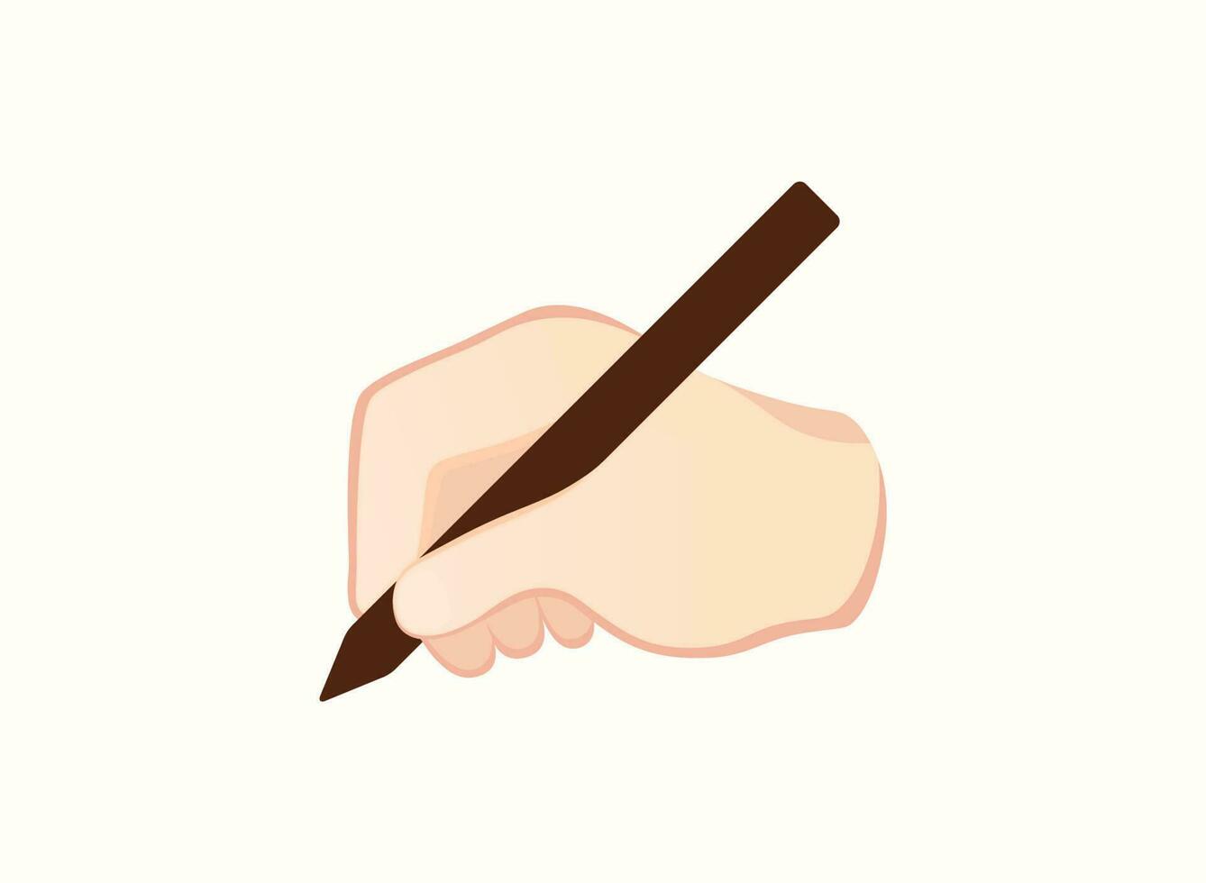escrevendo mão ícone. mão gesto emoji vetor ilustração