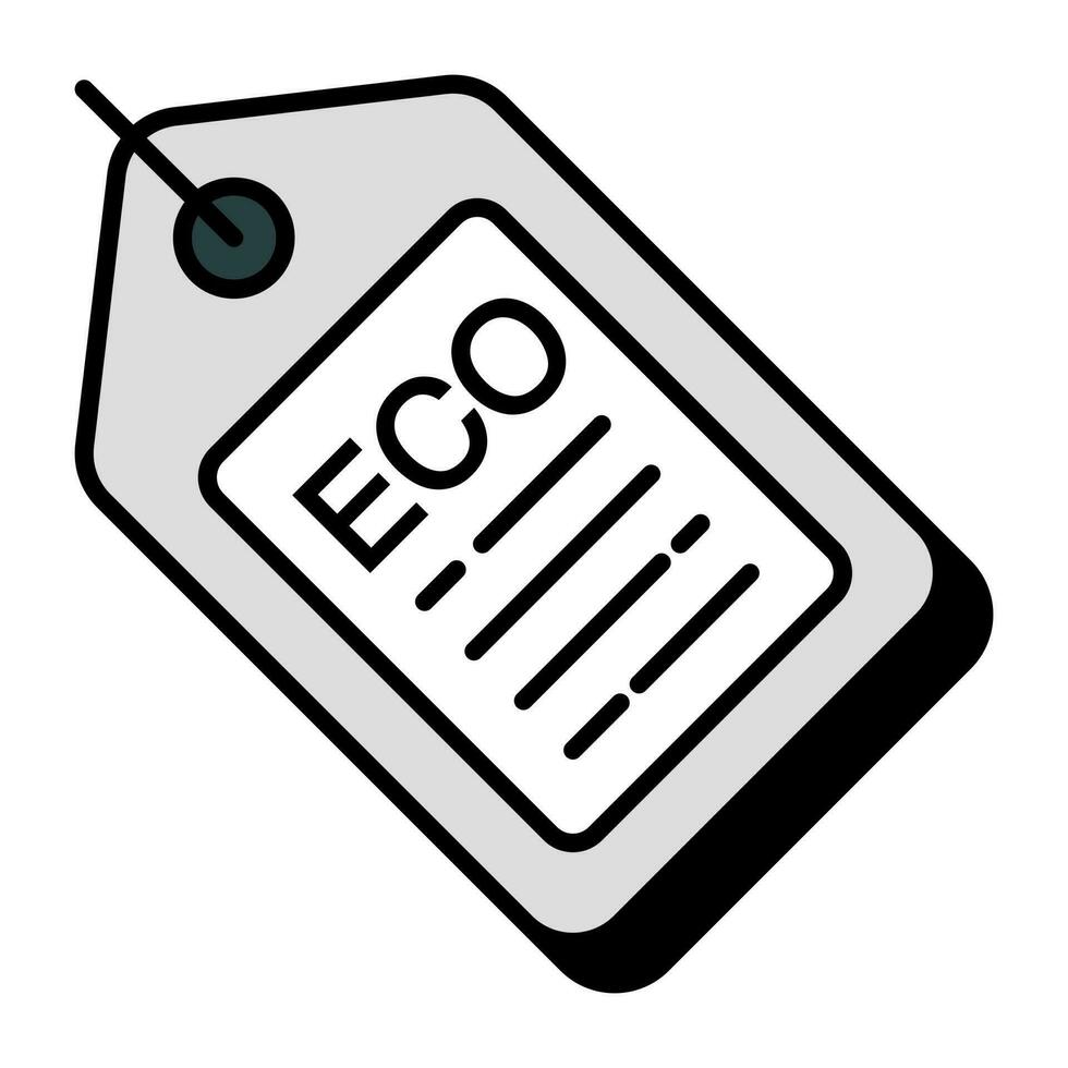 a ícone Projeto do eco tag vetor