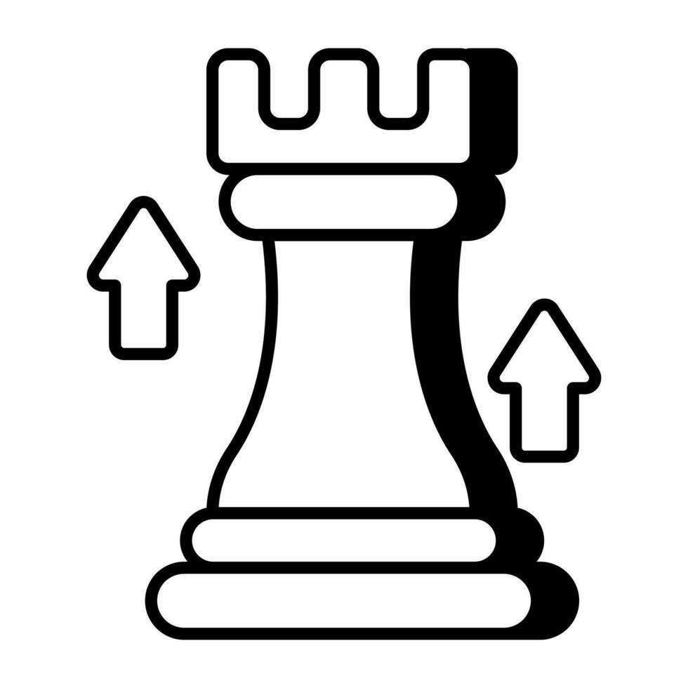 Vetor de torre de ícone de xadrez