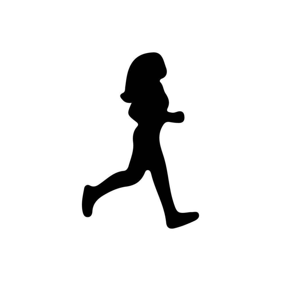 vetor corredor, silhueta mulher corrida