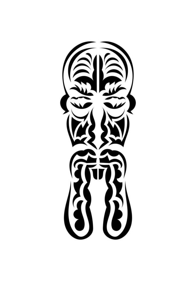 mascarar dentro tradicional tribal estilo. tatuagem padrões. plano estilo. vetcor. vetor