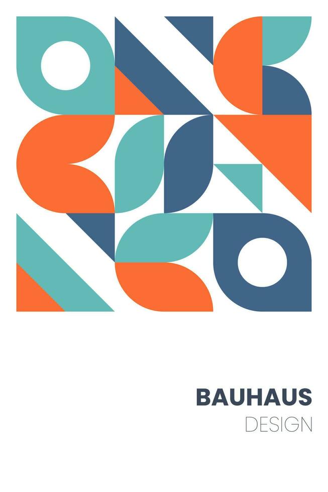 abstrato bauhaus elementos formas para usar Como bandeira ou poster vetor