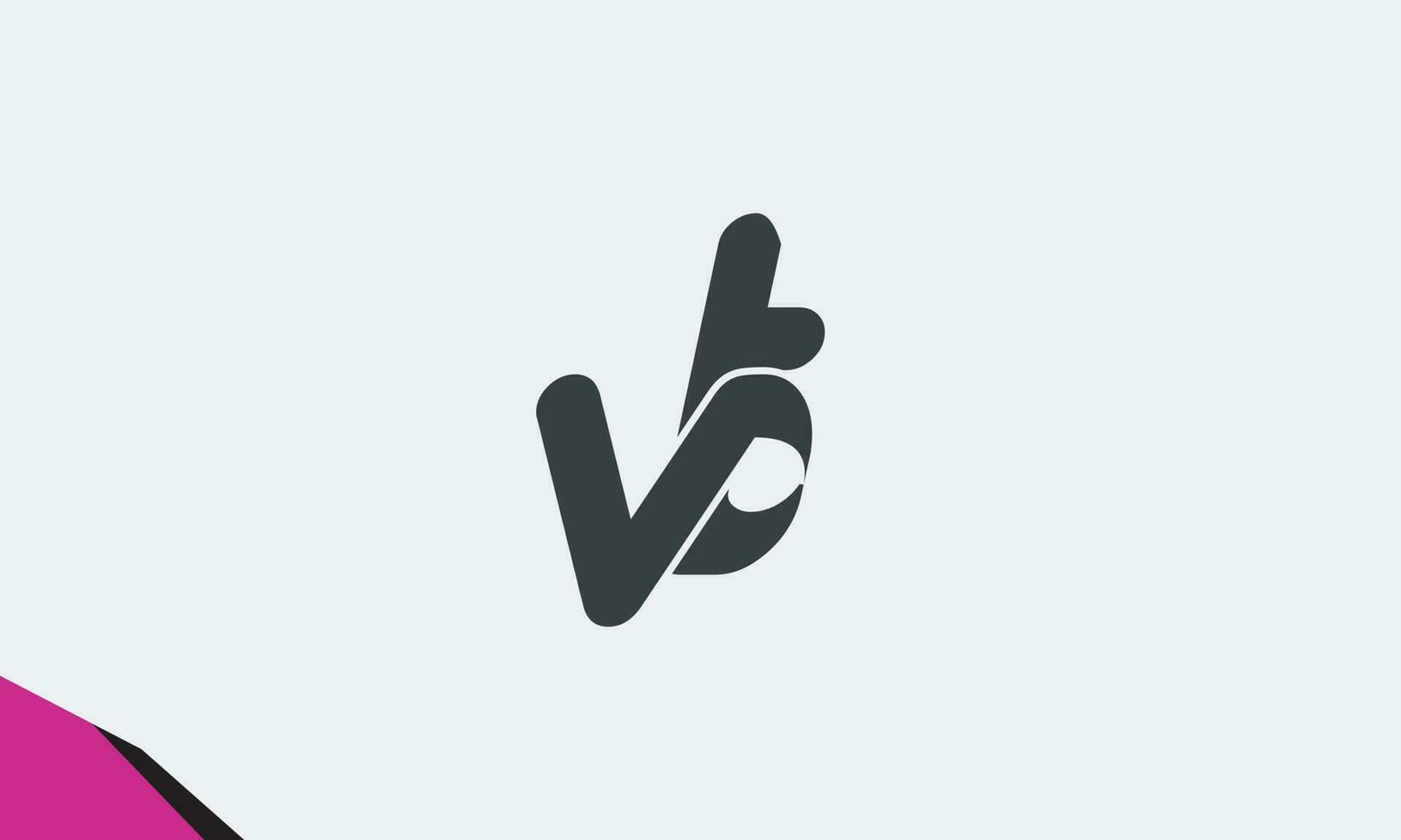 letras do alfabeto iniciais monograma logotipo vt, tv, v e t vetor