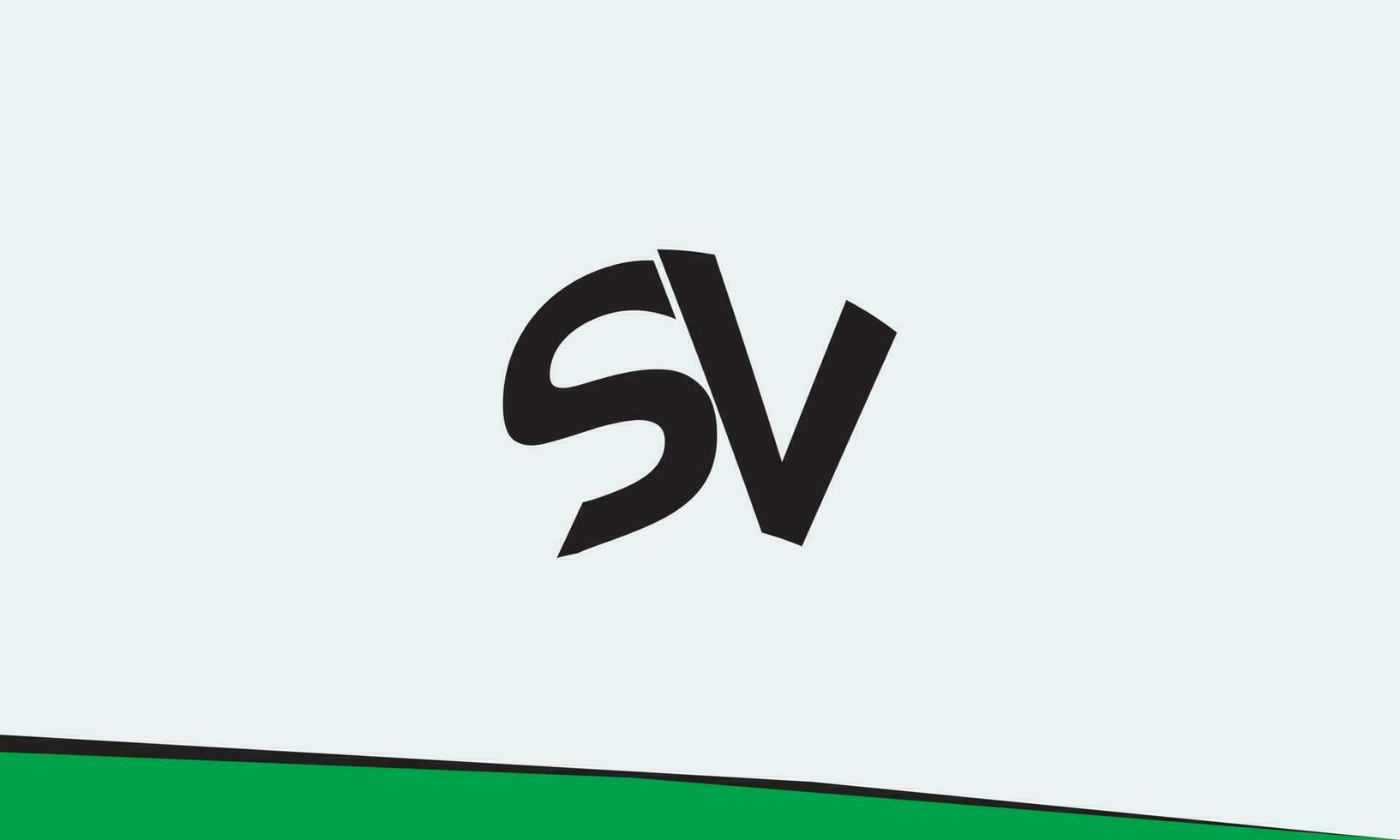 letras do alfabeto iniciais monograma logotipo sv, vs, s e v vetor