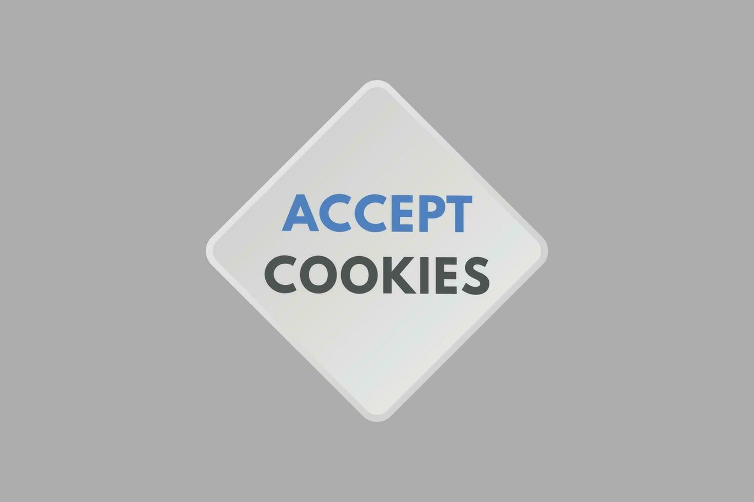aceitar biscoitos texto botão. aceitar biscoitos placa ícone rótulo adesivo rede botões vetor