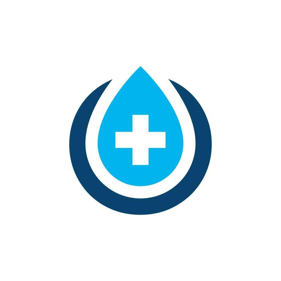 solta água médico logotipo vetor Projeto ilustração