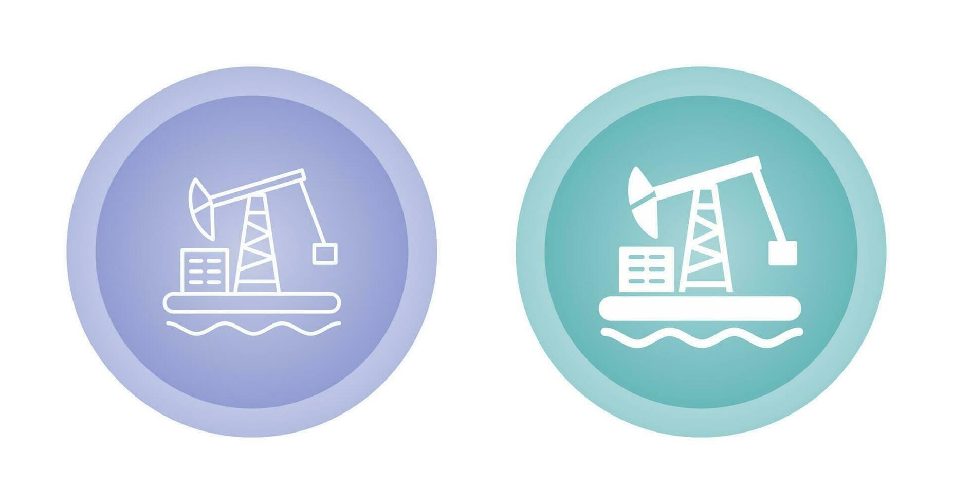 ícone de vetor de plataforma de petróleo