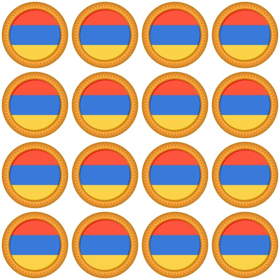 padronizar bolacha com bandeira país Armênia dentro saboroso bolacha vetor