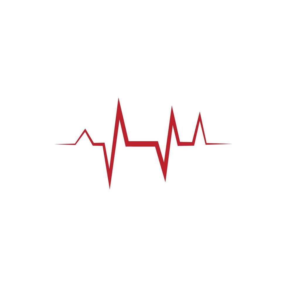 coração batida logotipo ou pulso linha logotipo para médico remédio com moderno vetor ilustração conceito