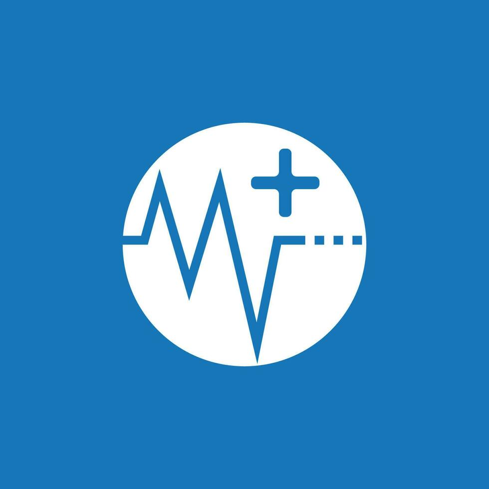 coração batida logotipo ou pulso linha logotipo para médico remédio com moderno vetor ilustração conceito