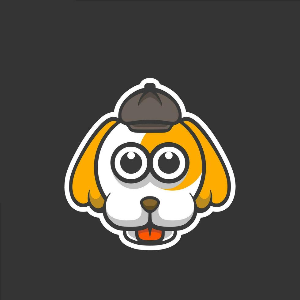logotipo de mascote de cachorro vetor