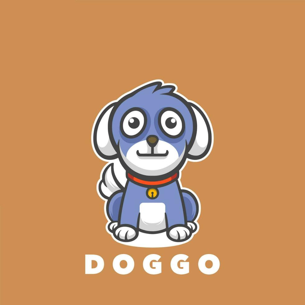 cachorro mascote desenho animado vetor