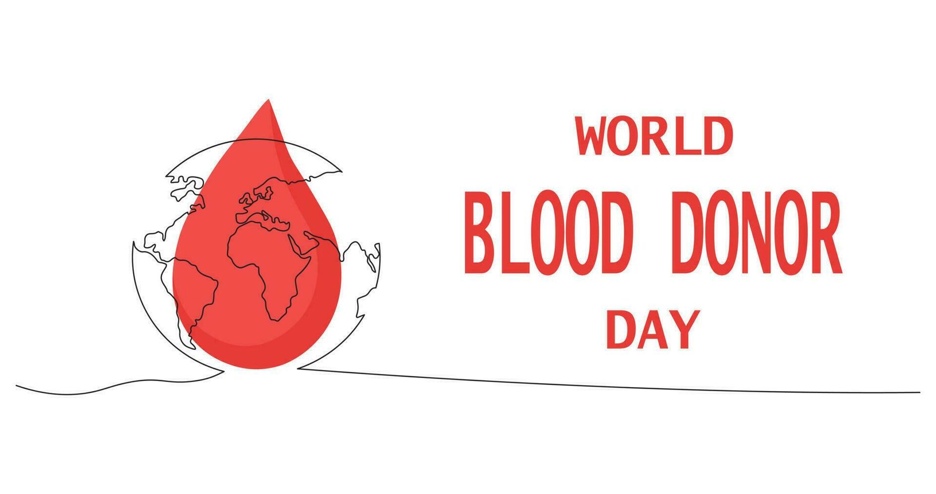 modelo de dia mundial do doador de sangue em fundo branco vetor