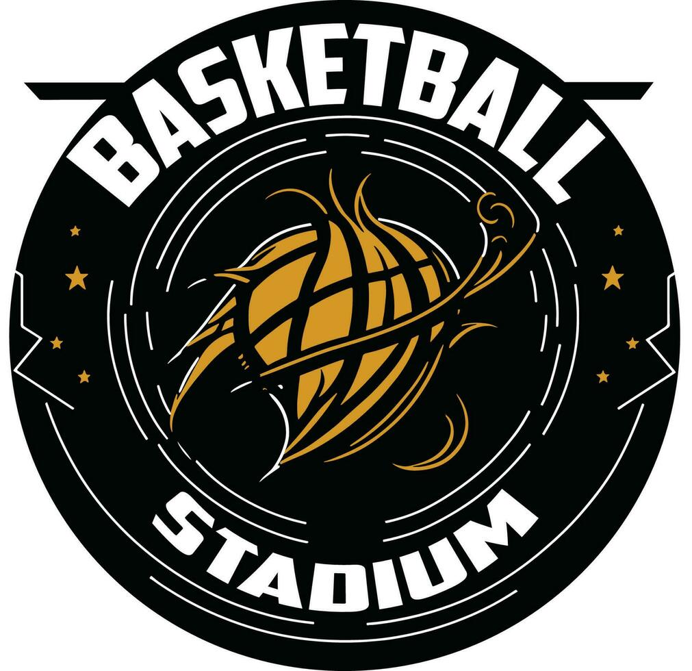 basquetebol estádio logotipo vetor Arquivo
