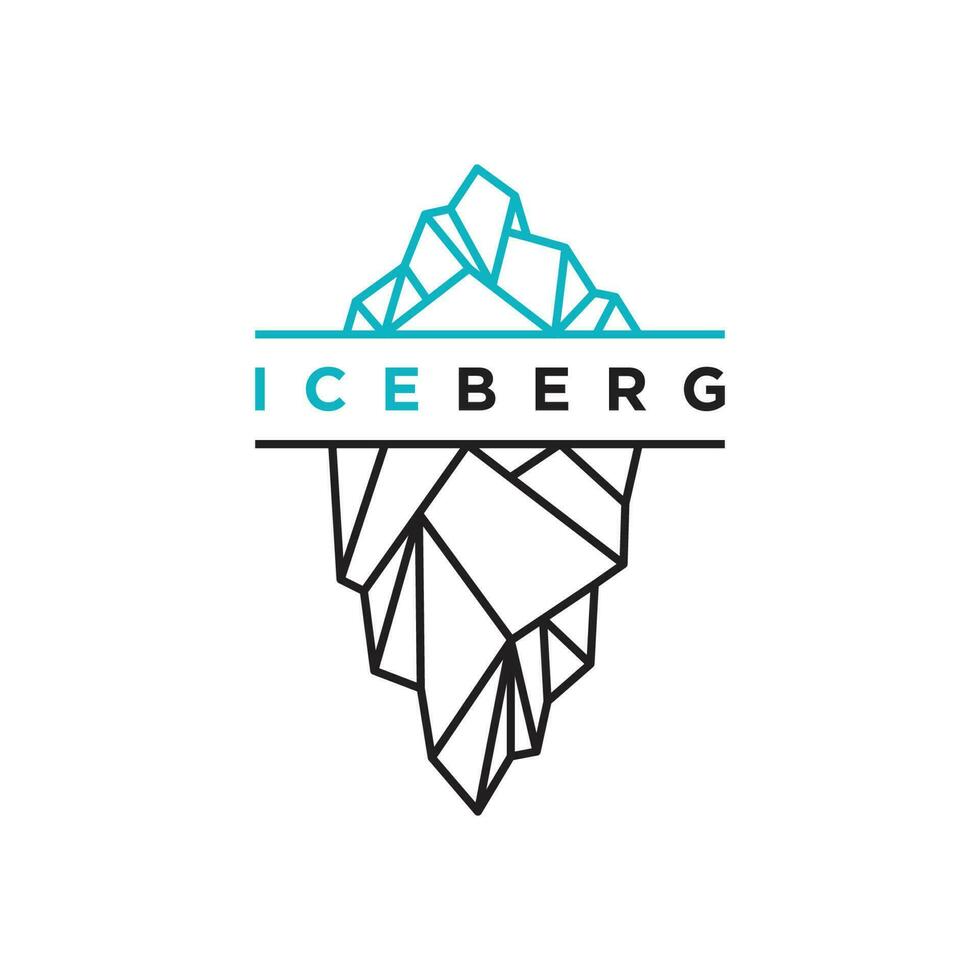 ilustração vetorial de design de logotipo de iceberg vetor