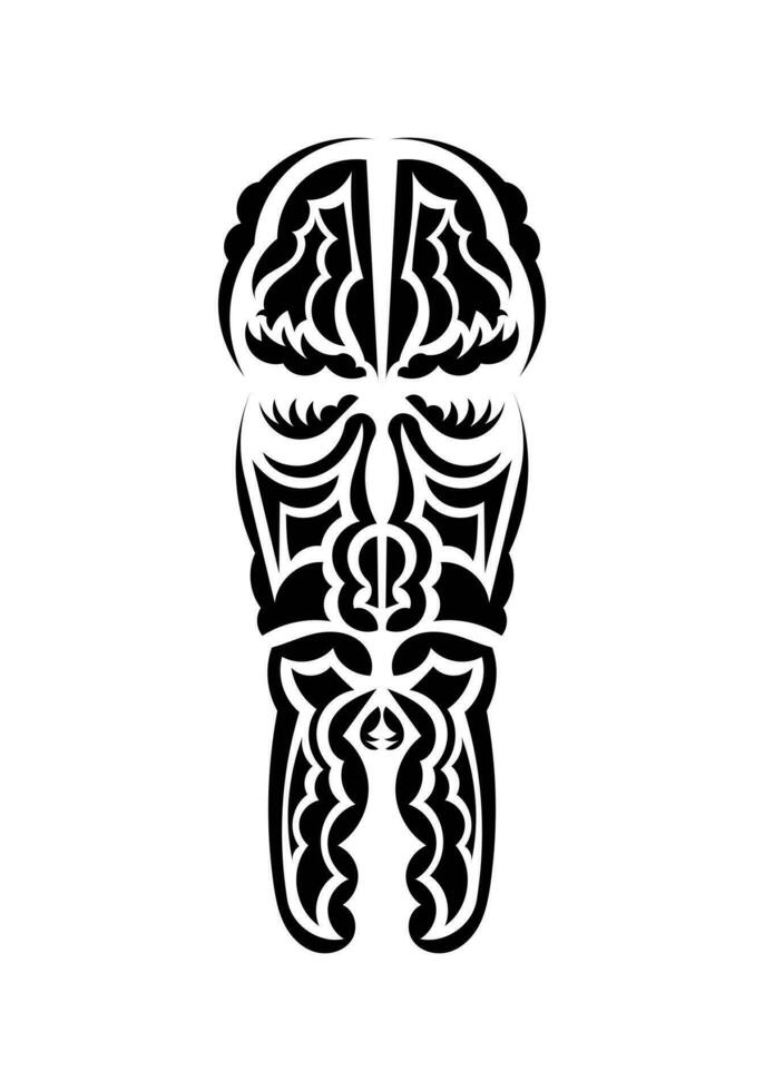 mascarar dentro tradicional tribal estilo. tatuagem padrões. isolado em branco fundo. vetcor. vetor