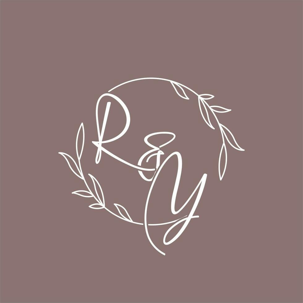 ry Casamento iniciais monograma logotipo Ideias vetor