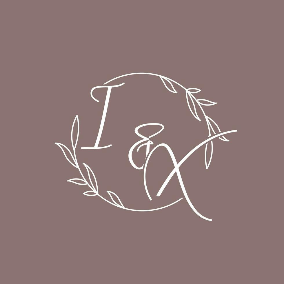 ix Casamento iniciais monograma logotipo Ideias vetor