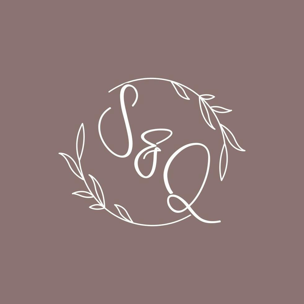 sq Casamento iniciais monograma logotipo Ideias vetor