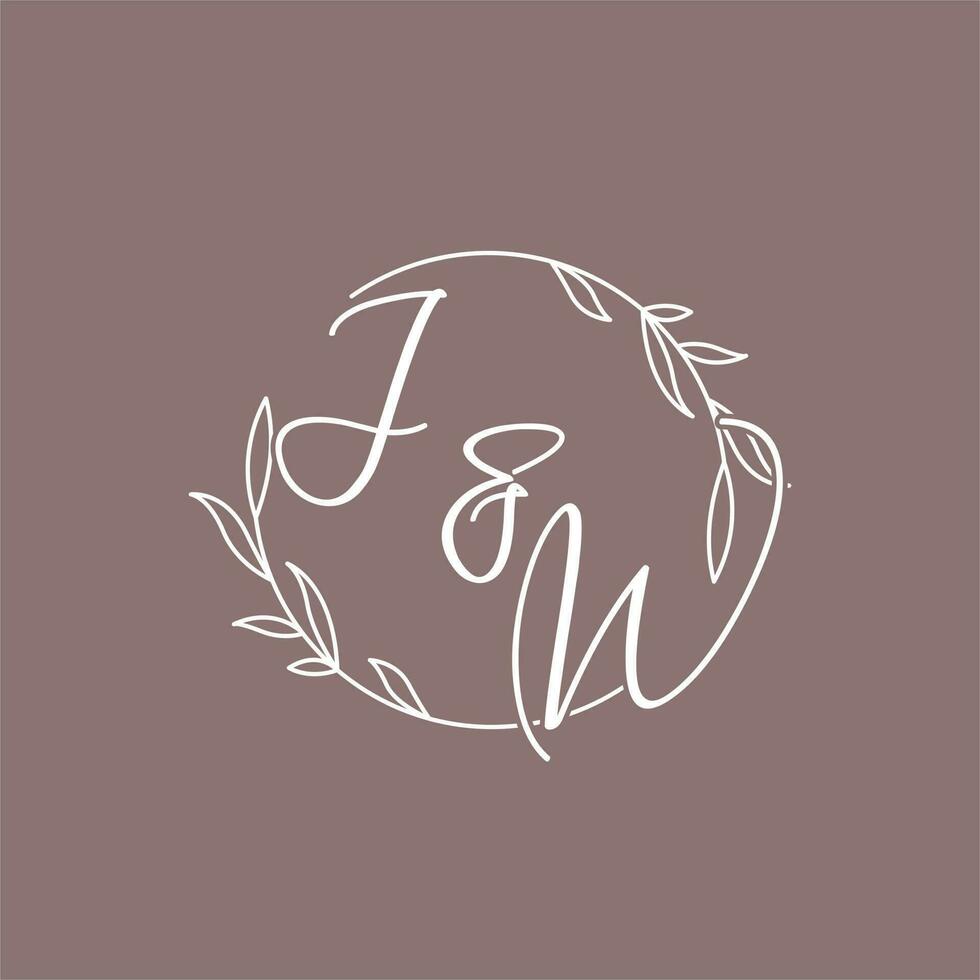 jw Casamento iniciais monograma logotipo Ideias vetor