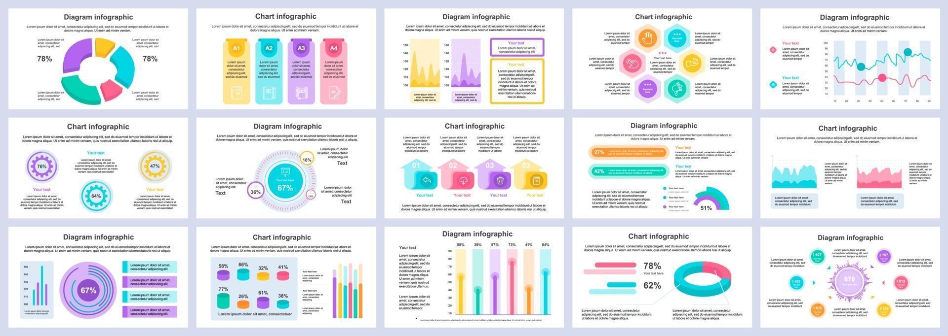 modelo de apresentação de infográficos de negócios e finanças modelo de design de vetor