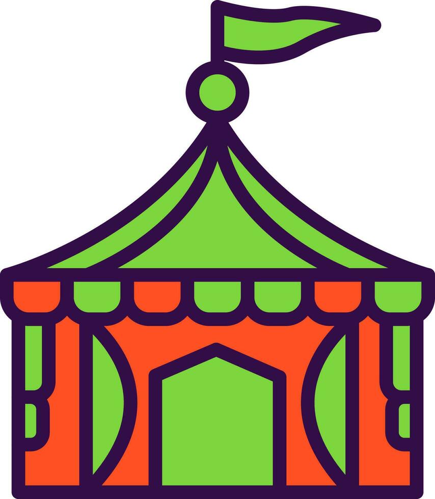 design de ícone de vetor de tenda de circo