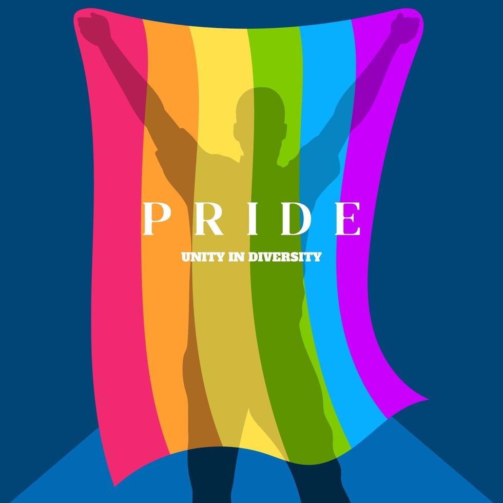 design de cartaz lgbt orgulho gay lgbtq conceito de divercidade vetor