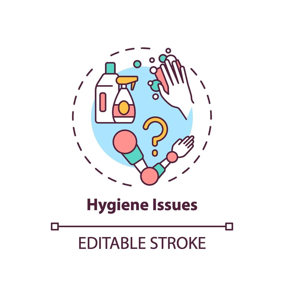 ícone do conceito de questões de higiene vetor