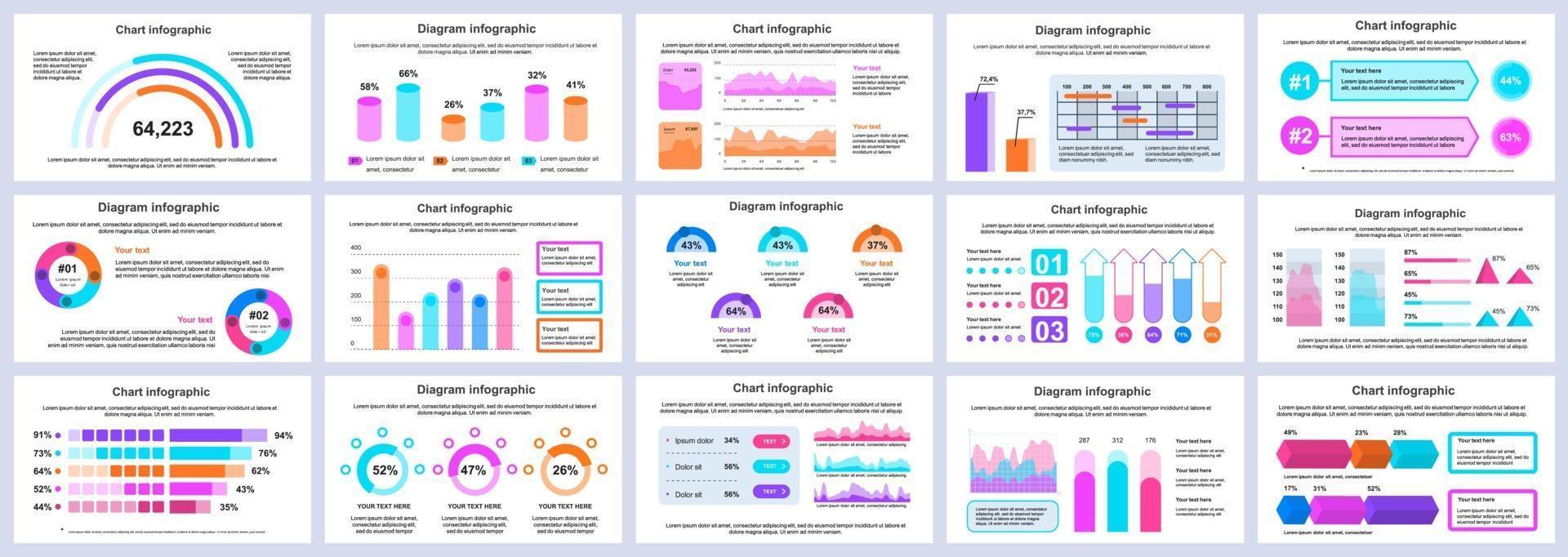 modelo de apresentação de infográficos de negócios e finanças modelo de design de vetor