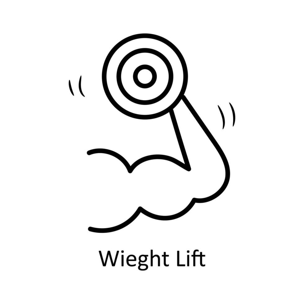 peso lift vetor esboço ícone Projeto ilustração. olímpico símbolo em branco fundo eps 10 Arquivo