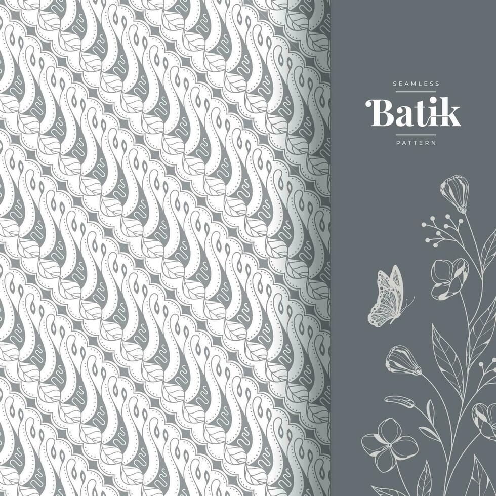 minimalista indonésio batik desatado padronizar vetor