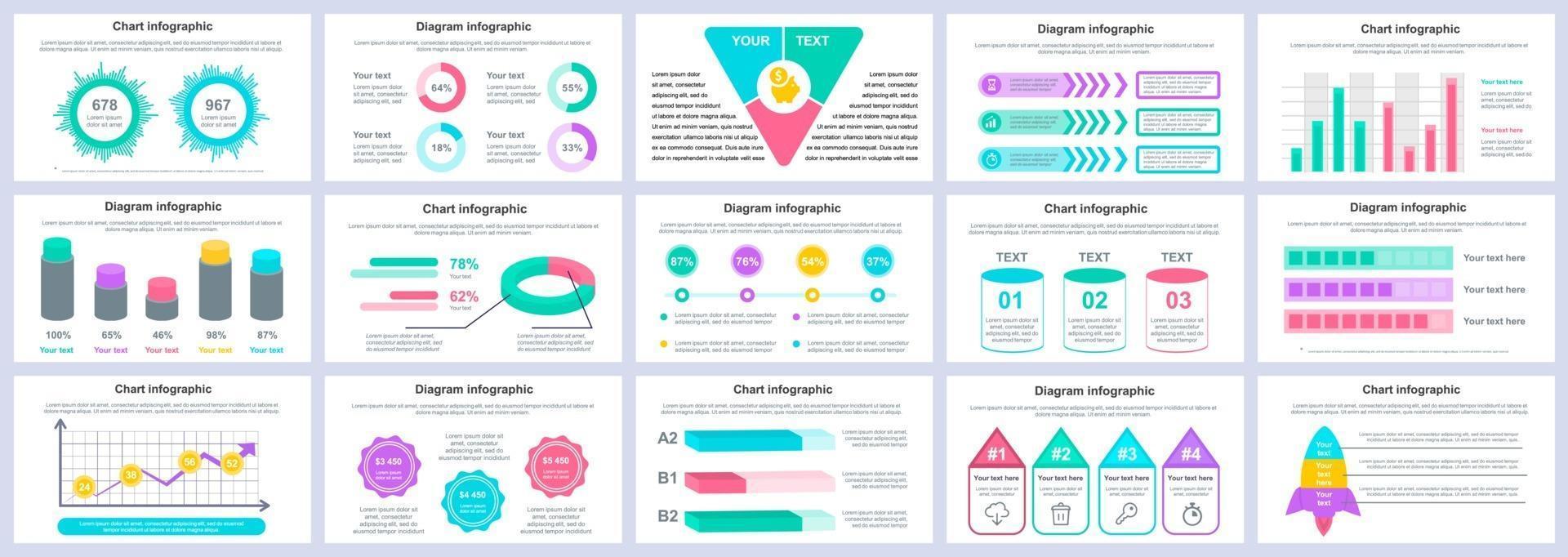 modelo de apresentação de infográficos de negócios e finanças modelo de design de vetor