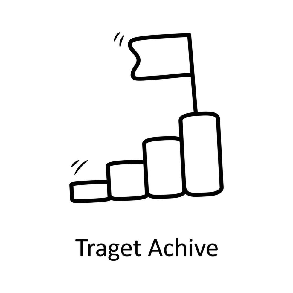 alvo alcançar vetor esboço ícone Projeto ilustração. o negócio símbolo em branco fundo eps 10 Arquivo
