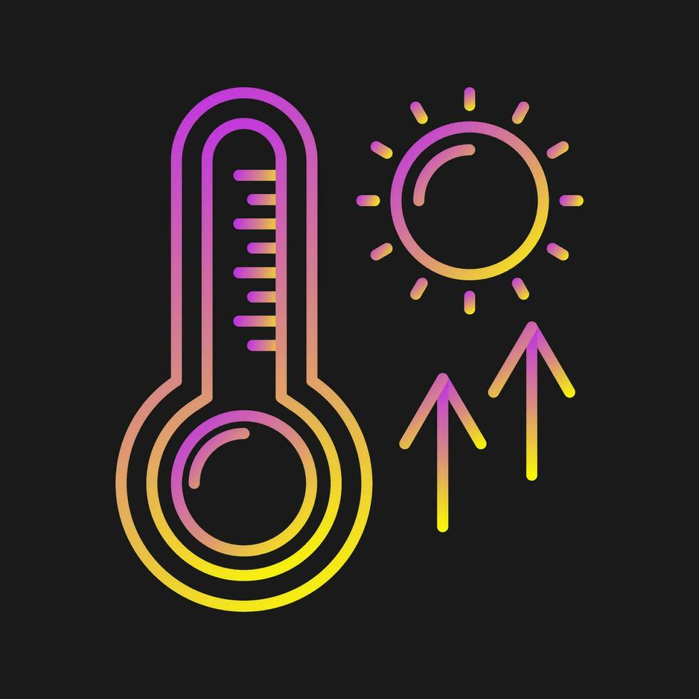 ícone de vetor de altas temperaturas