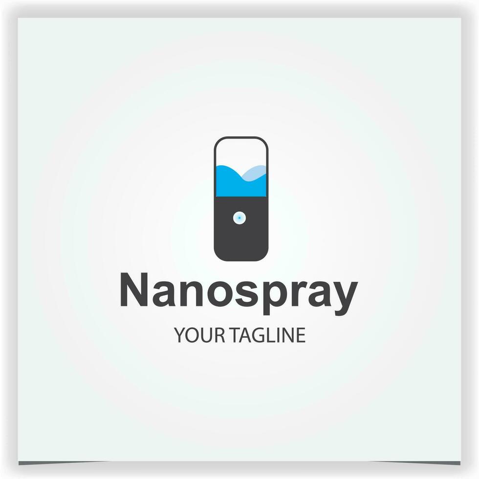 nanospray logotipo Prêmio elegante modelo vetor eps 10