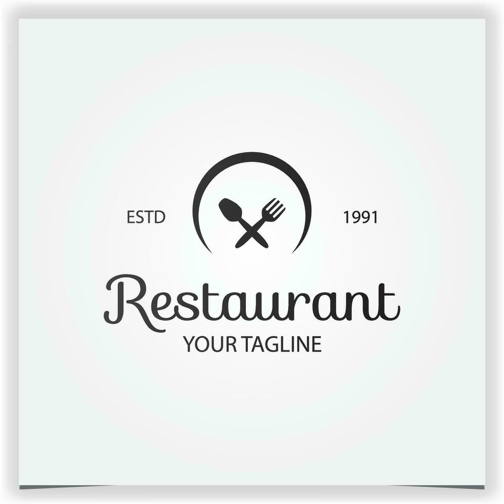 luxo restaurante logotipo Prêmio elegante modelo vetor eps 10