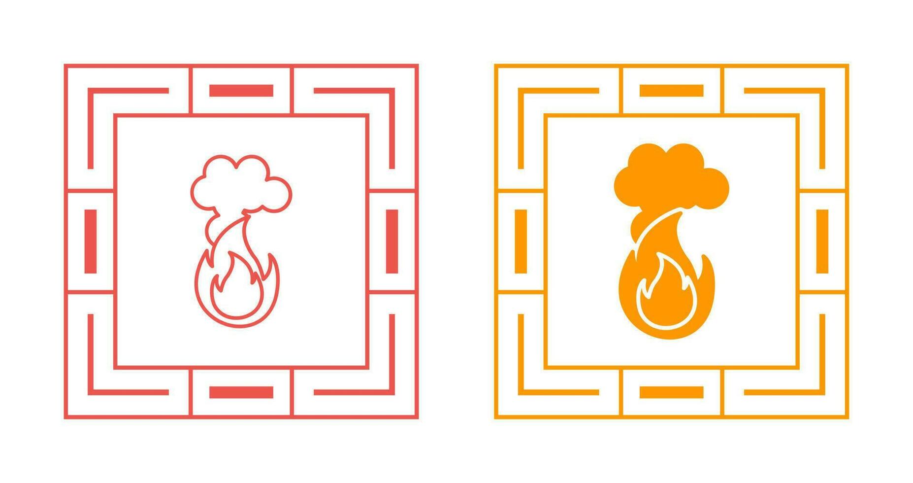 ícone de vetor de poluição de fogo