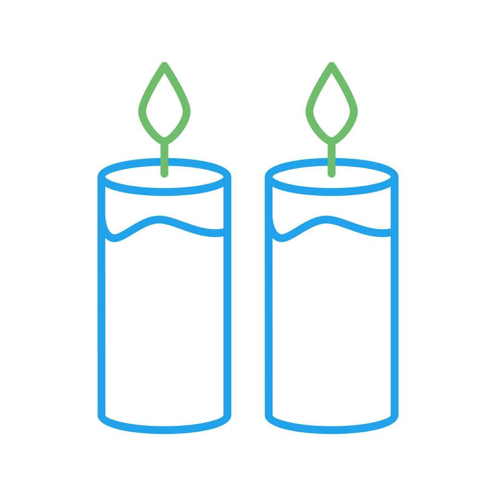 ícone de vetor de duas velas